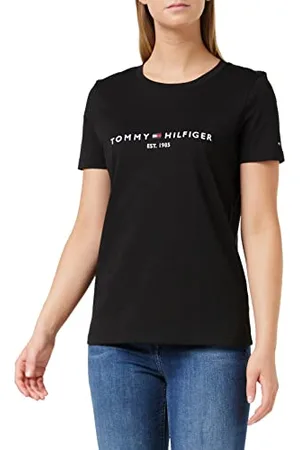 Tommy Hilfiger Damski T-shirt Heritage Hilfiger C-Nk Reg Tee z okrągłym dekoltem, , XS