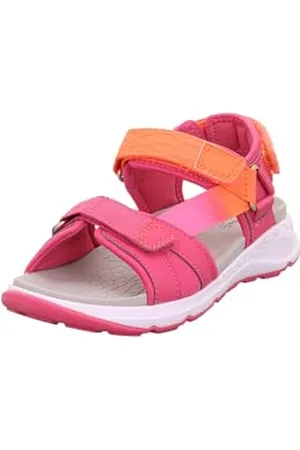 Superfit Dziewczęce sandały Criss Cross, Różowy pomarańczowy 5510, 38 EU