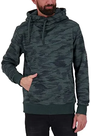 alife kickin Alife and Kickin JohnsonAK B bluza męska z kapturem, bluza z kapturem, sweter S-XXXL, ciemny leśny melanż, S