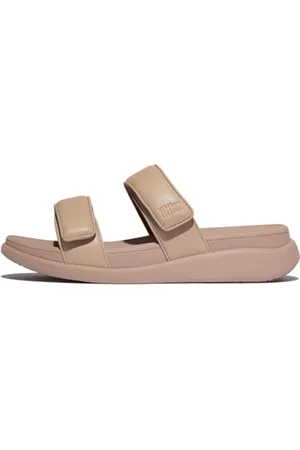 FitFlop Damskie sandały F-Mode Go regulowane płaskie dwuprętowe klapki, , 37 EU