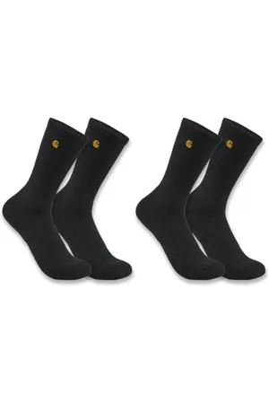 Carhartt Męskie skarpety Force Midweight Crew Socks, 2 sztuki, czarne, M, , Medium