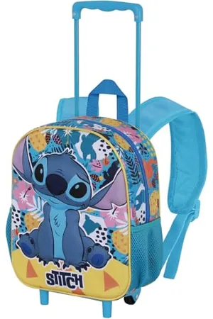 Disney Lilo and Stitch Colors, mały plecak 3D z kółkami, turkusowy, 26 x 34 cm, pojemność 7 l, , Jeden rozmiar, Mały plecak 3D z kółkami