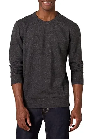 Amazon Męska lekka bluza z długim rękawem French Terry Crewneck (dostępna w dużych i wysokich), Charcoal Heather, XXL