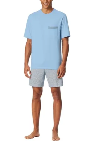 Schiesser Męska piżama krótka okrągły dekolt Comfort Nightwear zestaw piżamowy, , 52, , 52