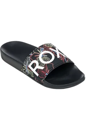 Roxy Damskie sandały SLIPPY II, czarne Multi Camo, 39 EU, , 39 EU