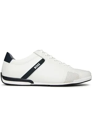 HUGO BOSS Męskie skórzane buty sportowe Saturn Lowp z kontrolą zapachu podszewki rozmiar, , 40 EU