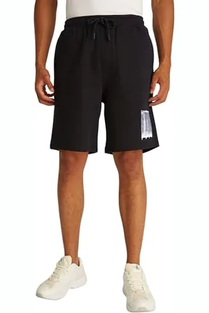 Calvin Klein CK JEANS Męskie spodenki Brush Stroke GRAFIC J30J327528, czarne (Ck Black), XL, , XL