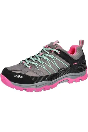 CMP Rigel Low Trekking Kids Wp Walking Buty dziecięce, Cemento-Pink Fluo, 40 EU, , 40 EU