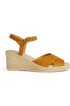 Geox D GELSA Low C, damskie sandały na koturnie, Dk Yellow, 35 EU, , 35 EU