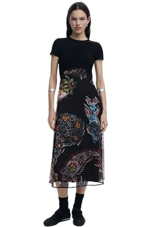 Desigual Vest_Paisley Mesh_LACROIX, 2000 Czarny, S, , S