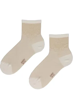 Kunert Skarpety damskie ELEGANT ORNAMENT Fashion White 35-38, , 35-38 EU