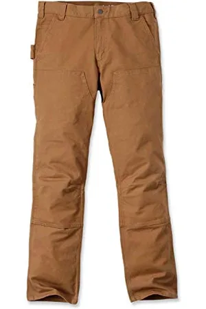 Carhartt Męskie spodnie robocze Rugged Flex Slim Fit Duck ze wzmocnionym przodem, brązowy , 32