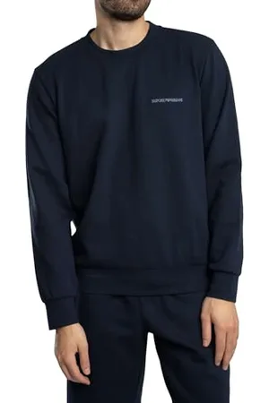 Emporio Armani Man Iconic Piquet Bluza z kapturem Niebieska M, , M