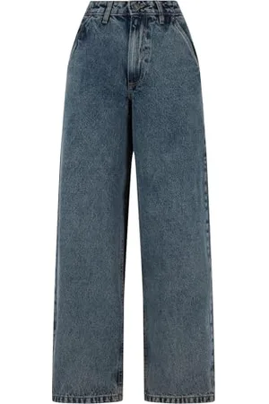Urban classics Damskie dżinsy damskie zwężane, luźne dżinsy baggy dla kobiet, luźny krój, szerokie nogawki, dżinsy Boyfriend dla kobiet, , 28