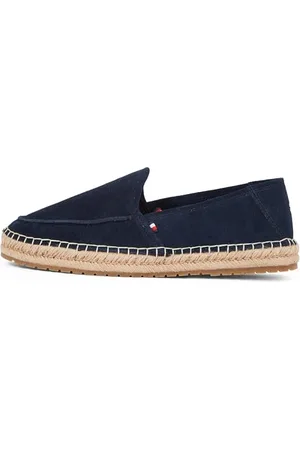 Tommy Hilfiger Męskie espadryle HILFIGER FLEX ESPA ZAMSZOWE LOAFER, NIEBIESKIE (Desert Sky), 45 EU, , 45 EU
