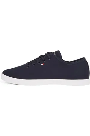 Tommy Hilfiger Damskie płócienne sznurowane tenisówki Low Top, niebieski (Space Blue), 36,5 UK, , 40 EU