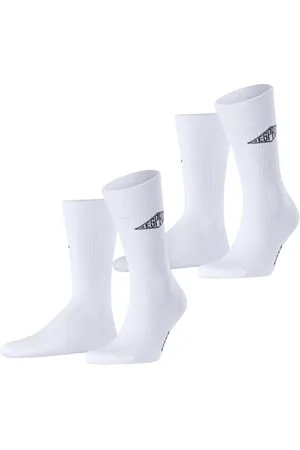 ESPRIT Mężczyźni Skarpety Unisex Logo Multipack M So bawełna z wzorem 2 Pak, , 39-42
