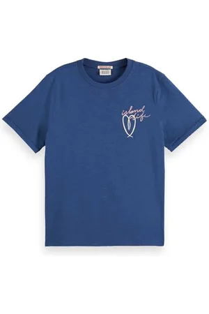 Scotch&Soda Embroidered Artwork Regular Fit T-Shirt, , XL