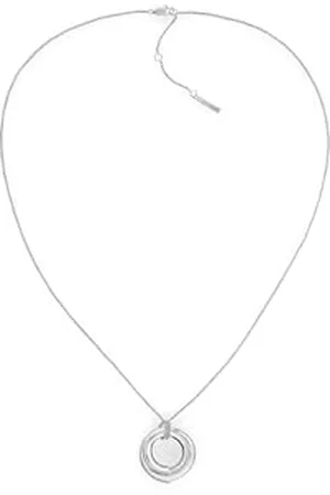 Calvin Klein Damski naszyjnik z wisiorkiem CK SPIRAL ze stali nierdzewnej z zawieszką - 35000760, Jeden rozmiar, Stal nierdzewna, Bez kamieni szlachetnych