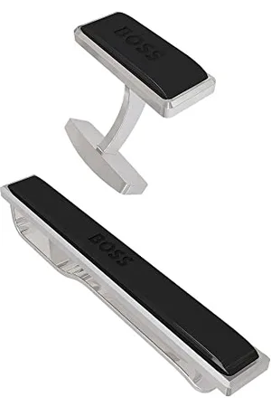 HUGO BOSS Męskie Jaron & Taron Set TIE_Clip, Black1, One Size