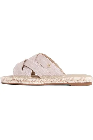 Tommy Hilfiger Damskie CHAMBRAY ESPADRILLE MULE Flat, BEŻOWE (chrzan), 40 UK, , 41 EU