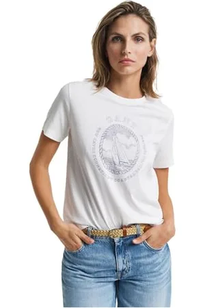 GANT Damska koszulka Reg Graphic Ss, , L
