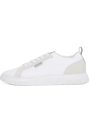 Tommy Hilfiger Męska lekka dzianina typu CUPSOLE SEASONAL Low Top, BIAŁY , 11 UK, , 46 EU