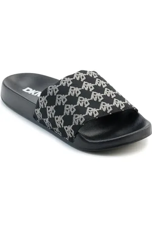 DKNY Damskie sandały, Zela - płaskie klapki, BLK/NICKEL,5, , 36 EU