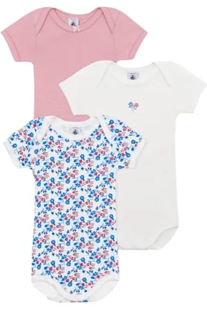 Petit Bateau Body z krótkim rękawem (zestaw 3 sztuk) dla dziewczynki, , 3 lat