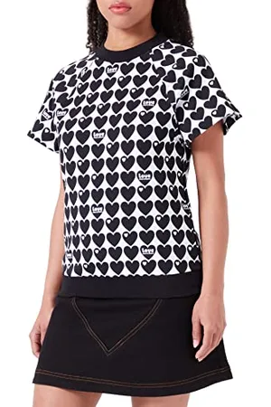 Moschino Damska bluza z krótkim rękawem, niebieska fuksja, 38