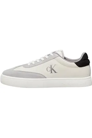 Calvin Klein CK JEANS Męskie klasyczne trampki Cupsole Low Mix MG YM0YM01169, białe (kremowy biały/biały formalny szary), 40 EU, , 40.5 EU