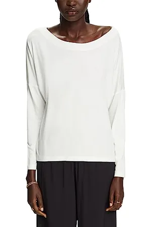 ESPRIT Damski T-shirt 122EE1K307, 110/OFF biały, M