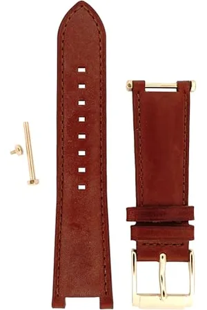 Michael Kors Paski do zegarków dla kobiet 20 mm, brązowa skóra, oryginalny pasek zamienny do MK2249, , Pasek
