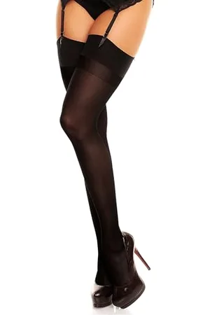 Glamory Noir 60 Strumpbyxor med hängslen- -56-58 (3XL)