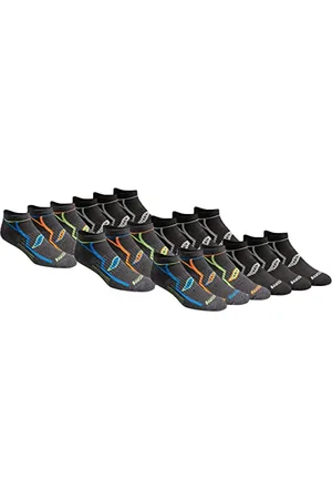 Saucony Męskie wielopak Bolt Performance Comfort Fit No-Show Skarpety do biegania (12 sztuk), , L