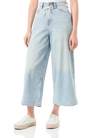 QS by s.Oliver Damskie spodnie jeansowe Culotte Suri Blue 36, , 36