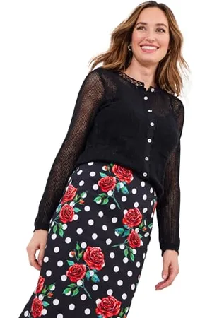 Joe Browns Moda damska Sheer Rose Lace Cardigan, , 40
