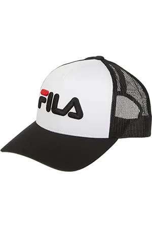 Fila BEPPU Trucker Cap Linear Logo Snap Back Baseball, Czarny Beauty-Bright White, Einheitsgröße