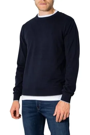 Armani Exchange Męski okrągły dekolt, logo Sur Ton Logo Sweter Sweater, , S