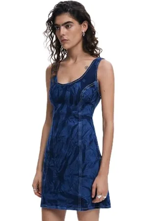 Desigual Vest_PORTO, 5008 Denim Dark Blue, XS, , XS