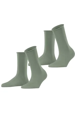 ESPRIT Kobiety Skarpety Basic Pure Multipack W So Bawełna jednokolorowe 2 Pak, , 35-38