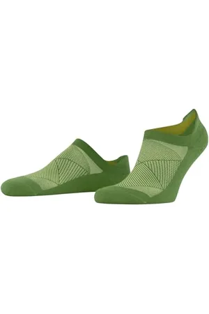 Burlington Męskie skarpety do sneakersów Athleisure M SN miękkie, oddychające, szybkoschnące, krótkie, jednokolorowe, 1 para, zielone (Zest Green 7481), 39-42, , 39-42 EU