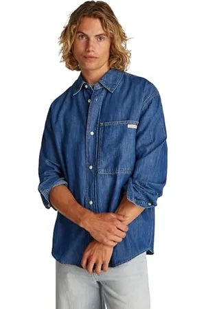Calvin Klein CK JEANS Męska regularna koszula dżinsowa J30J327509, , S, , S