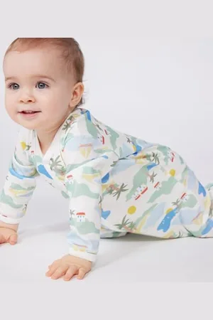 Petit Bateau Unisex Baby A0CNE dobry sen bez stóp, biały/wielokolorowy, 12 miesięcy, , 12 miesięcy