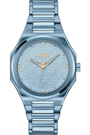 HUGO BOSS Zegarek kwarcowy z trzema rękami dla kobiet #Grail for HER Collection z bransoletką ze stali nierdzewnej, NIEBIESKI, Jeden rozmiar, bransoletka