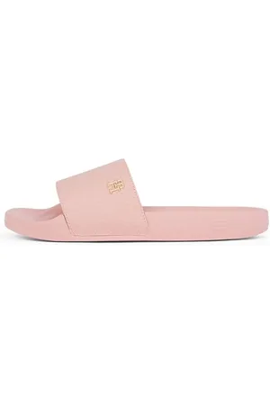 Tommy Hilfiger Damskie klapki TH MONOGRAM POOLSIDE, RÓŻOWE (Mglisty róż), 40 UK, , 41 EU