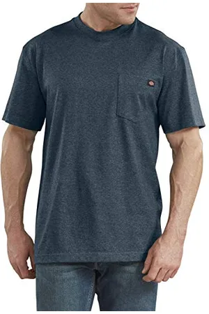 Dickies Męska koszulka z krótkim rękawem Heavyweight Heathered Crew Neck Tee T-Shirt, Baltic Blue Heather, 2X