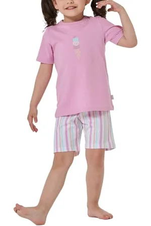 Schiesser Dziewczęca piżama krótka Girls World zestaw piżamowy, malve_182562, 104, , 104 cm
