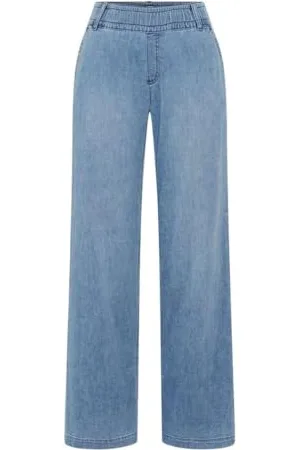 Brax Style Maine Wide Leg Form Casual Denim spodnie wsuwane, , 31W / 32L