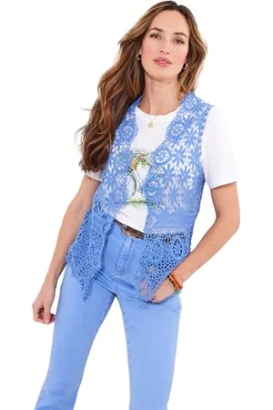 Joe Browns Moda damska lekka otwarta dzianinowa kamizelka szydełkowa, , M